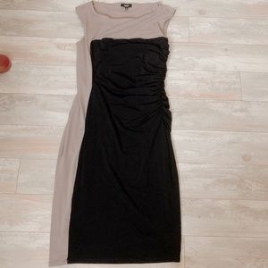 Premise Taupe and Black Cocktail Dress